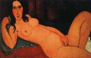 Amedeo Modigliani Reclining nude with loose hair oil painting reproduction